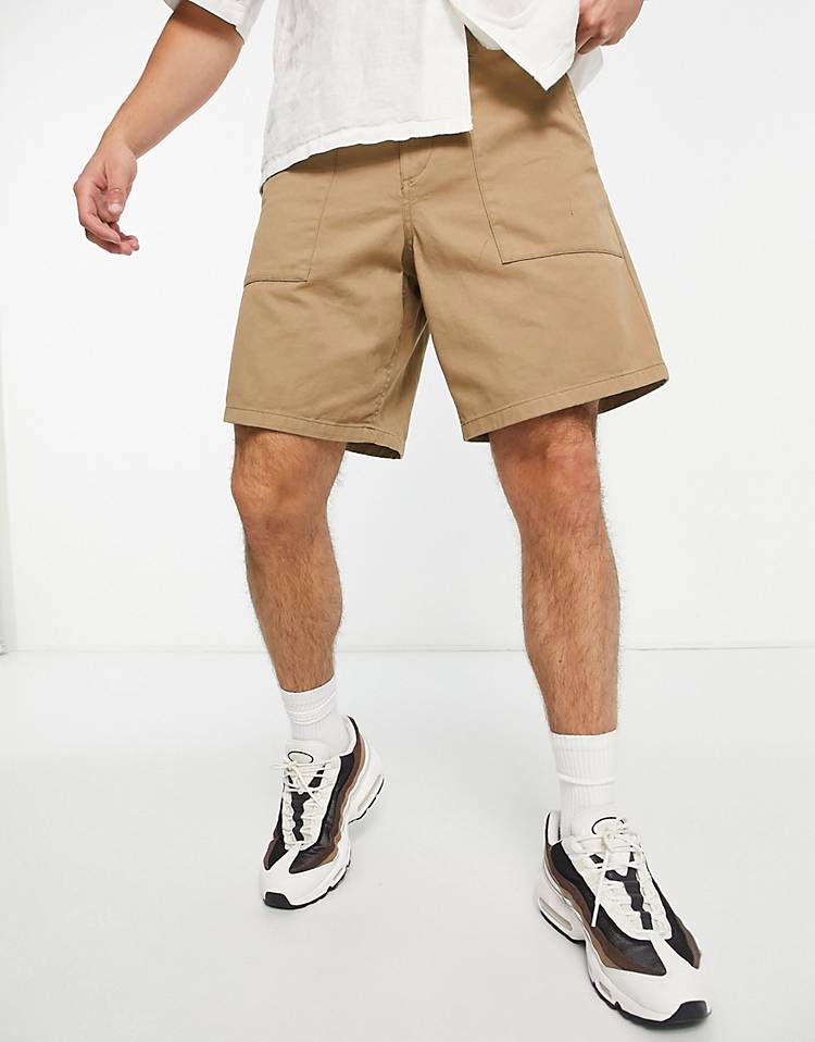 Farah Sepel patch twill shorts in beige